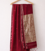 Pure maheshwari handloom saree with Unstitched blouse