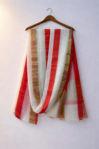 Pure kota doriya saree with unstitched blouse