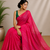 Georgette bandhej saree with Unstitched blouse