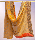 Gota saree with mirror work Without Blouse