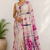 Tie & dye semi silk saree without blouse