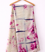 Tie & dye semi silk saree without blouse