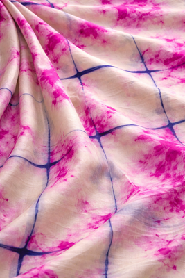 Tie & dye semi silk saree without blouse 3