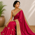 Pink fancy saree without blouse