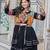 Black Color  Gamthi Work & mirror Cotton Lahenga Choli Set