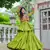 Parrot Green Color  Gamthi Work & mirror Cotton Lahenga Choli Set