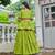 Parrot Green Color  Gamthi Work & mirror Cotton Lahenga Choli Set