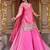 Pink Color Embroidery bids Sequence And Thred Work Silk Lahenga Choli Set