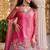 Pink Color Embroidery bids Sequence And Thred Work Silk Lahenga Choli Set