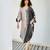 Charcoal printed linen dress