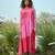 Pink printed chiffon dress