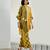 Mustard yellow printed linen kurta set