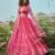 Pink Floral Printed Chiffon Lehenga Set
