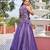 Purple Color Embroidery   Sequence with Thared Work Silk Lahenga Choli Set
