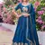 Peacock Blue Color Embroidery Sequence Work with thred work silk Lahenga Choli Set