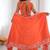 Orange Color Thread With Sequence Work French Crepe Top Bottom Set