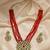  women gold plated red kundan jewellery set