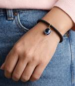  unisex black evil eye spring ring bracelet