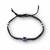  women set of 2 black beaded evil eye anklet