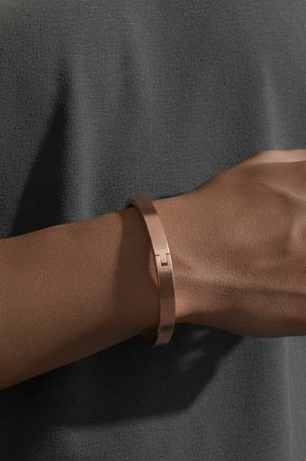  men's rose gold kada bracelet