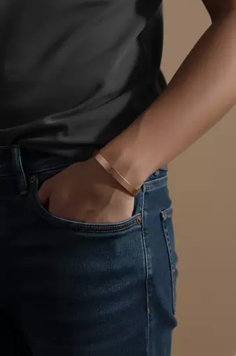  men's rose gold kada bracelet