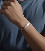  men's silver kada bracelet