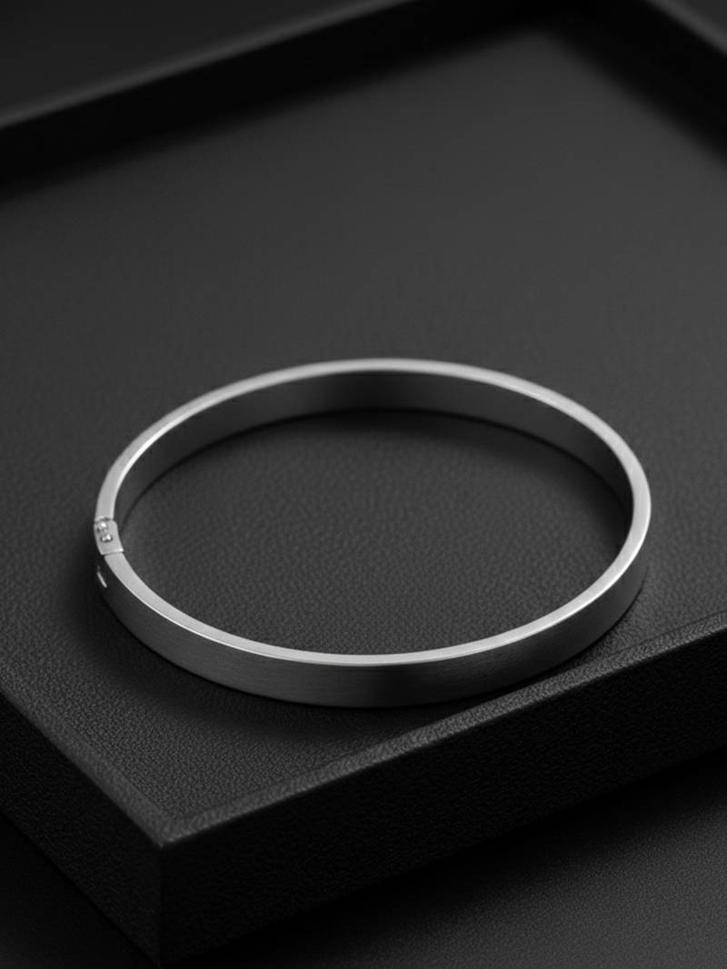  men's silver kada bracelet