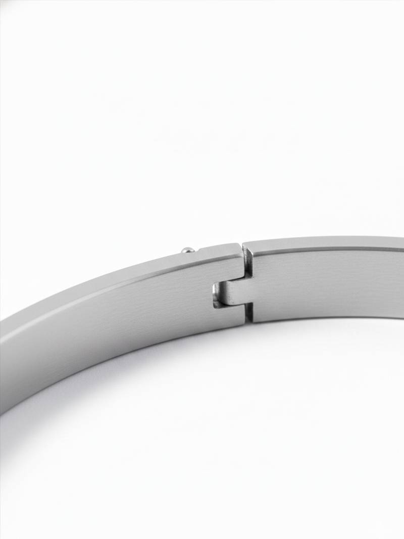  men's silver kada bracelet