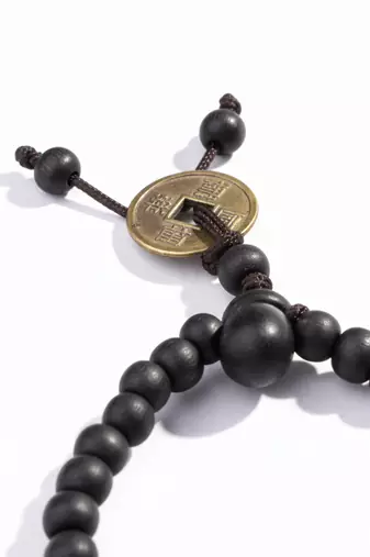  men black beaded bracelet