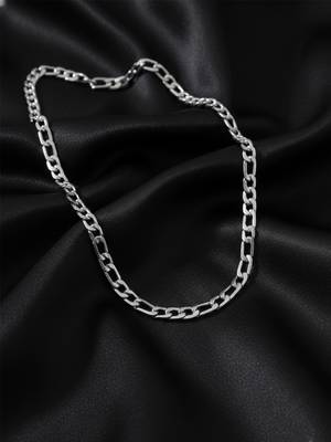  men's silver toned stainless steel chain 2