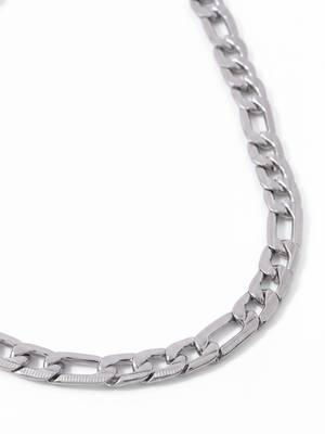  men's silver toned stainless steel chain 4
