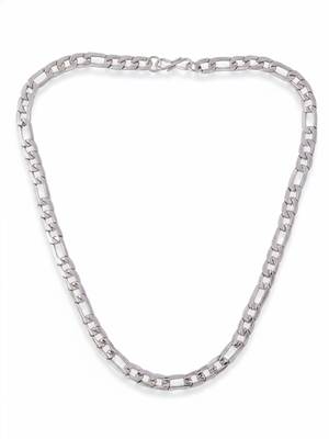  men's silver toned stainless steel chain 5