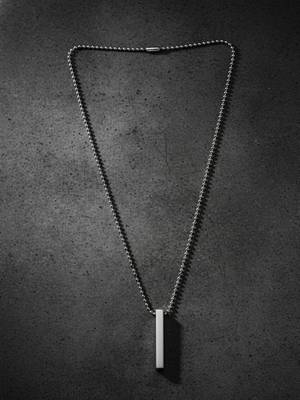  men's silver plated chain with pendant 3