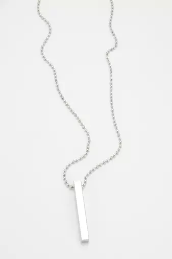  men's silver plated chain with pendant