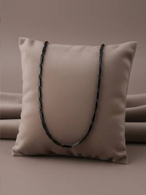  men's black toned silver plated chain 2