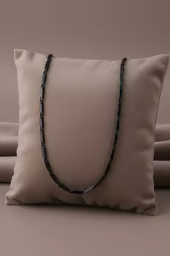  men's black toned silver plated chain