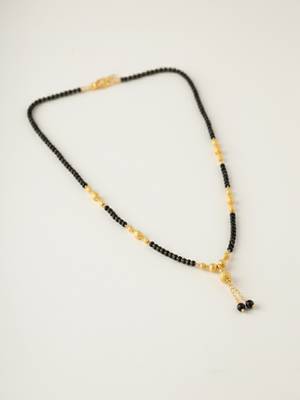  women black gold plated mangalsutra 2