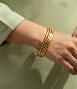  women set of 4 gold plated handcrafted bangle