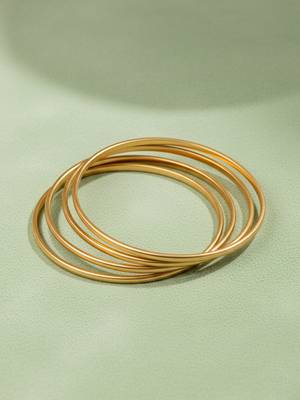  women set of 4 gold plated handcrafted bangle 2