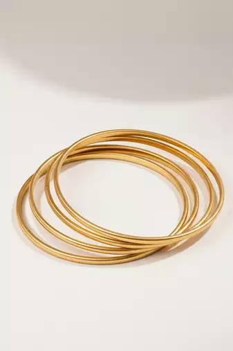  women set of 4 gold plated handcrafted bangle