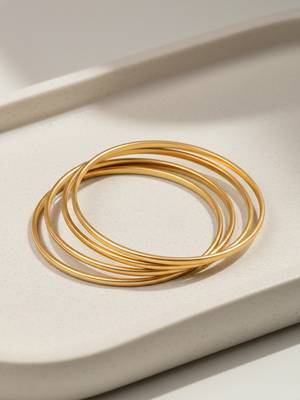  women set of 4 gold plated handcrafted bangle 5