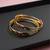  women set of 2 gold plated handcrafted kada bangle