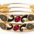  women set of 2 gold plated handcrafted kada bangle