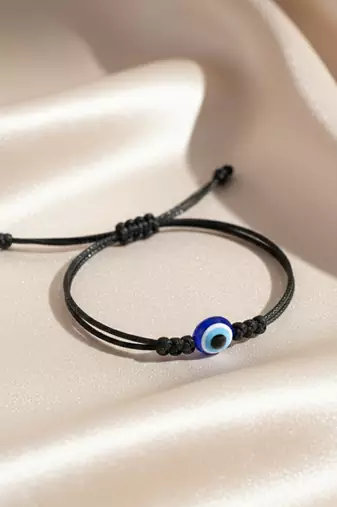  unisex black evil eye adjustable bracelet