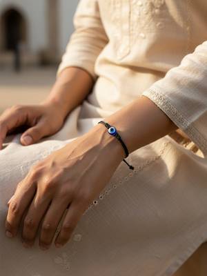 unisex black evil eye adjustable bracelet 3