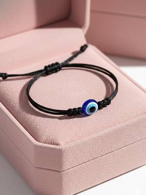  unisex black evil eye adjustable bracelet 4