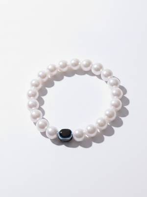  unisex black evil eye white bracelet 4