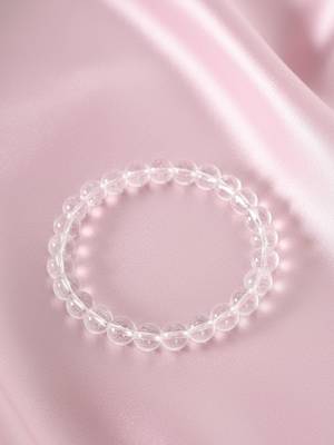  unisex white crystal beaded bracelet 2