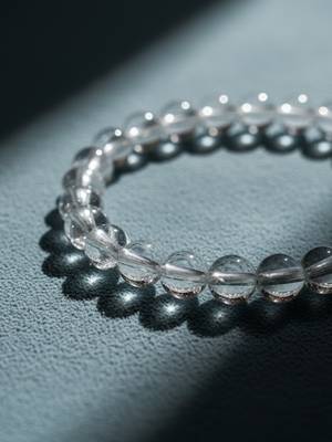 unisex white crystal beaded bracelet 4