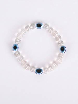  unisex white crystal evil eye bracelet 3